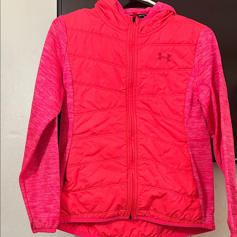 Under Armour Bright Pink Quilted Hoodie